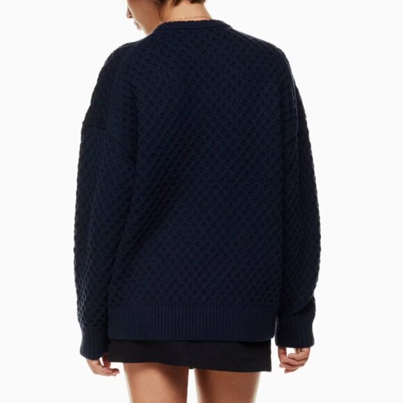 Aritzia Sunday Best Peggy Sweater Knit crew-neck sweater Sz S - Picture 10 of 11
